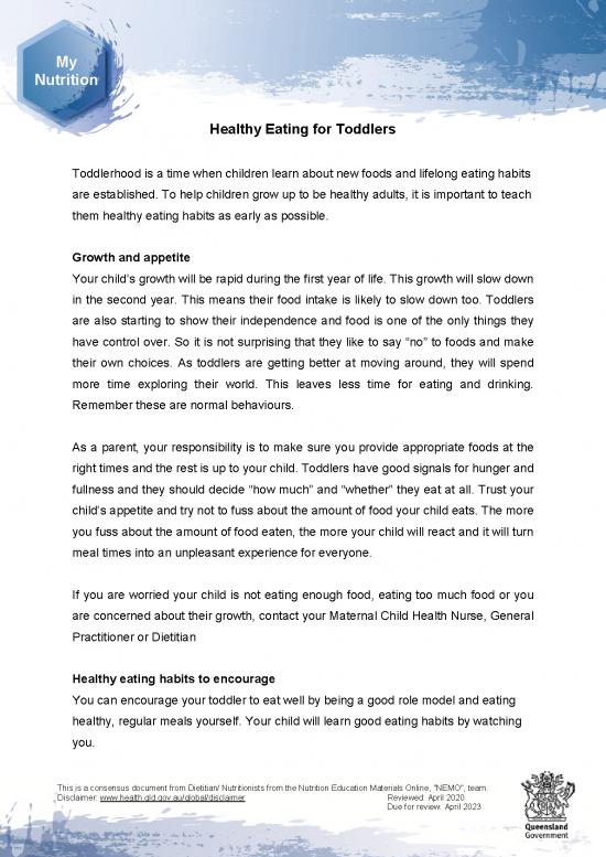 picture1_Healthy Eating Habits Pdf 139444 | Paed Toddlers