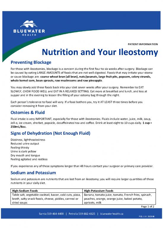 picture1_Nutrition Therapy Pdf 138626 | Patient Handout   Ileostomy August 2020
