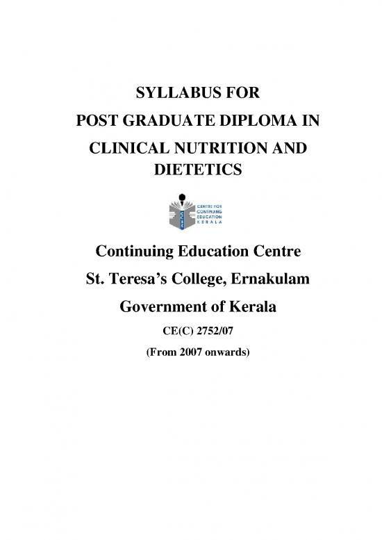 picture1_Nutrition Physiology Pdf 138343 | Pgcnd Syllabus 2007 14