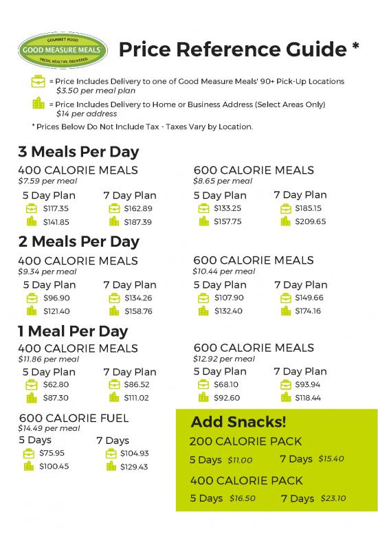 picture_Measure Pdf Online 139300 | Price Guide For Good Measure Meals