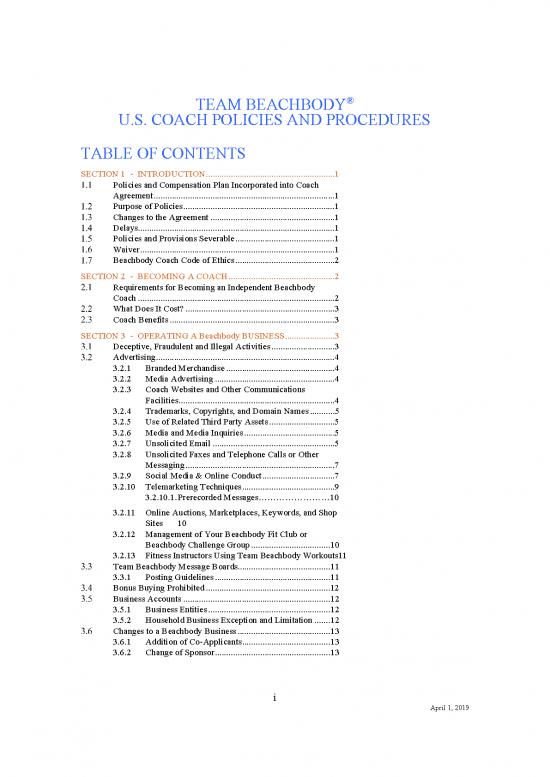 picture_Agreement Sample 140245 | Team Beachbody Policies Procedures Us Eng