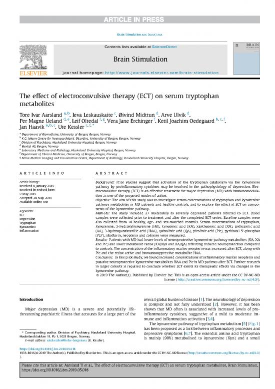 picture_The Effects Of Electroconvulsive Therapy (ect) On Serum Tryptophan Metabolites