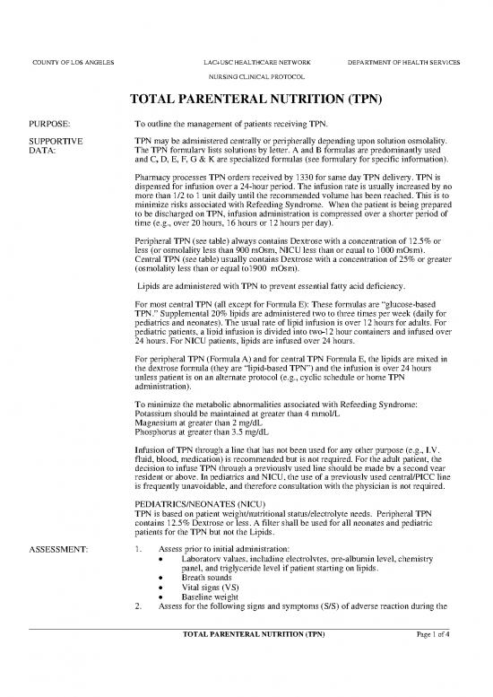 picture_Peripheral Parenteral Nutrition Pdf 138213 | Tpn 06 2014