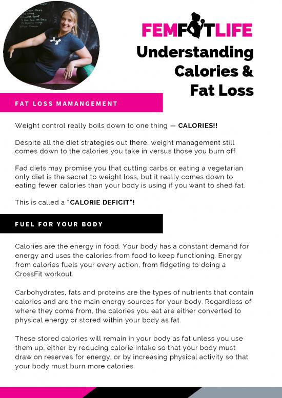 picture Fat Loss Diet Pdf 140246 | Understanding Calories And Fat Loss Guide