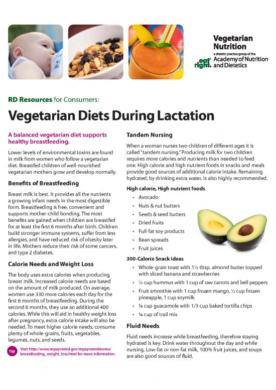 picture1_Calories Pdf 138961 | Vegetarian Diets During Lactation Acnutdiet2010