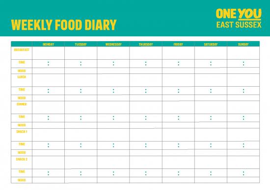 picture Weekly Food Diary Pdf 138030 | Weekly Food Diary Landscape