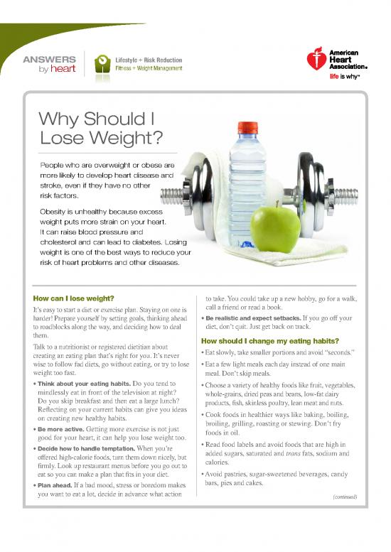 picture1_Diet Book Pdf 139493 | Why Should I Lose Weight