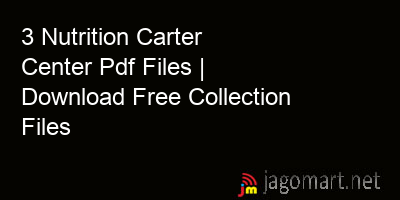 picture 3 Nutrition Carter Center Pdf Files | Download Free Collection Files