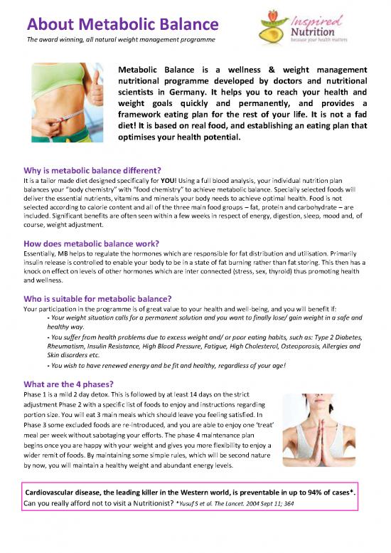 picture1_Protein Diet Pdf 140732 | About Metabolic Balance 1