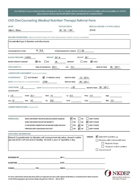 picture The Blake Diet Pdf 141379 | Blake Case Mnt Referral Form