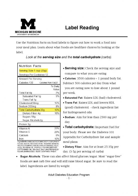 picture1_Food Label Template Pdf 141061 | Diabetes Foodlabel