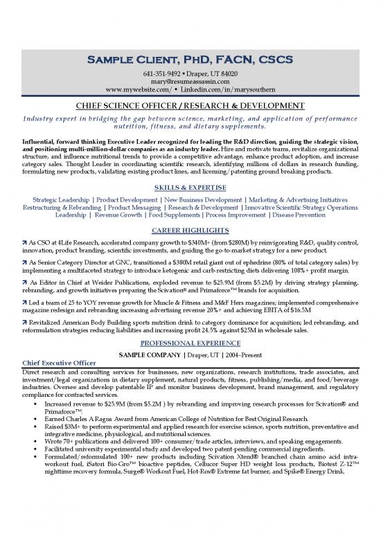 picture The Science Of Nutrition Pdf Free 141882 | Executive Resume Sample 2