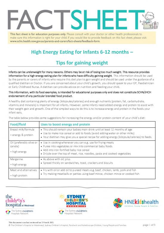 picture Losing Weight Diet Plan Pdf 141988 | Food   High Energy Eating For Infants 6 12 Months En
