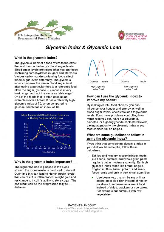 picture_Glycemic Index And Glycemic Load U Of Wi