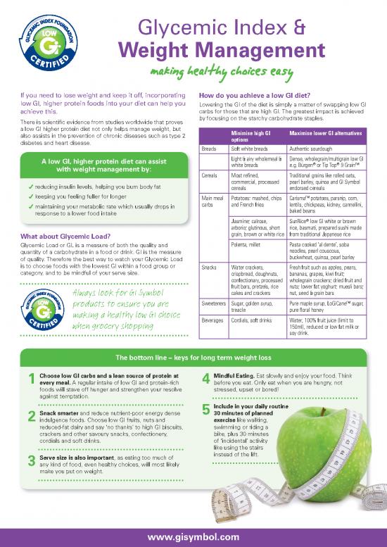 picture Low Glycemic Index Foods Pdf 142250 | Glycemic Index Foundation Gi Weight Management