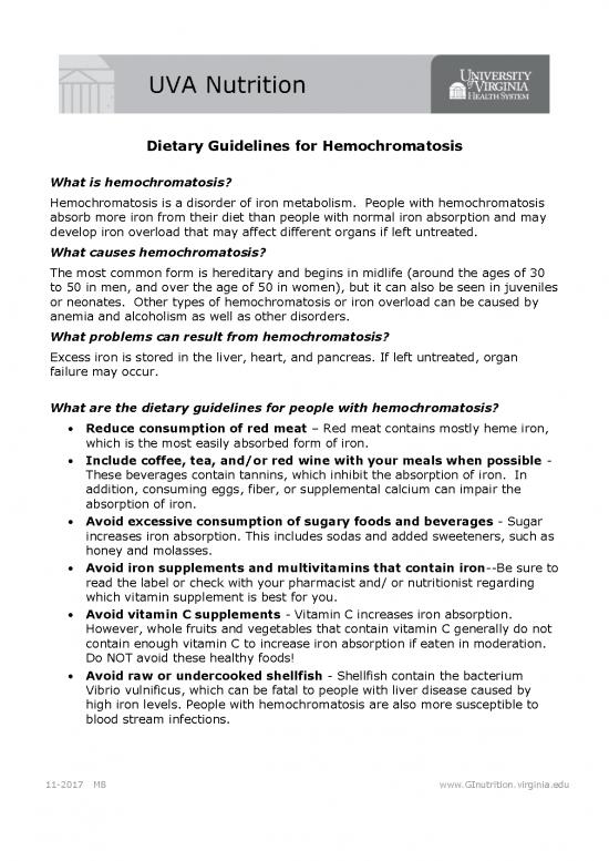 picture Liver Failure Diet Pdf 142957 | Hemochromatosis 2017