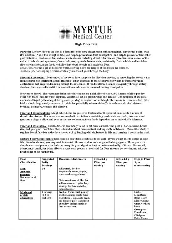 picture Foods High In Soluble Fiber Pdf 141233 | High Fiber 19