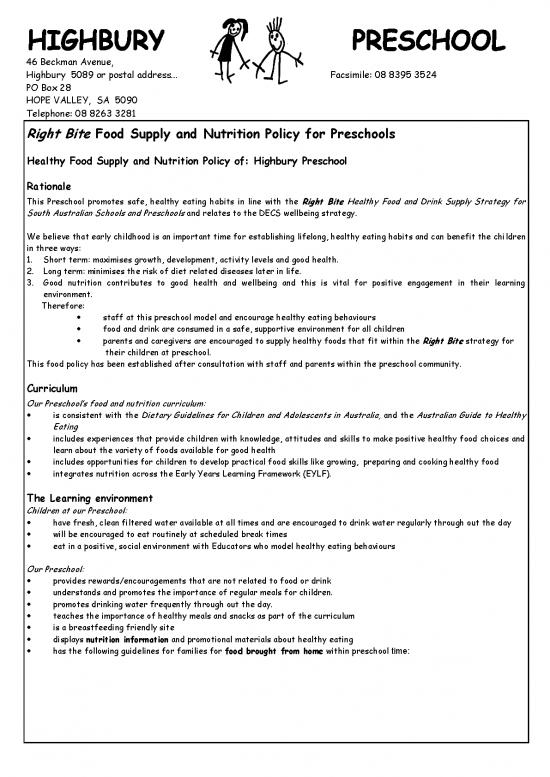 picture_Healthy Nutrition Pdf 141748 | Highbury Preschool Food And Nutrition