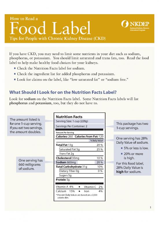 picture Diet Education Pdf 140878 | How To Read Food Labels