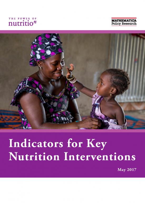 picture_Nutrition Therapy Pdf 141029 | Indicators For Key Nutrition Interventions