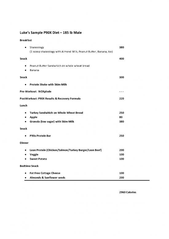 picture_P90x Diet Pdf 142086 | Luke Sample Diet