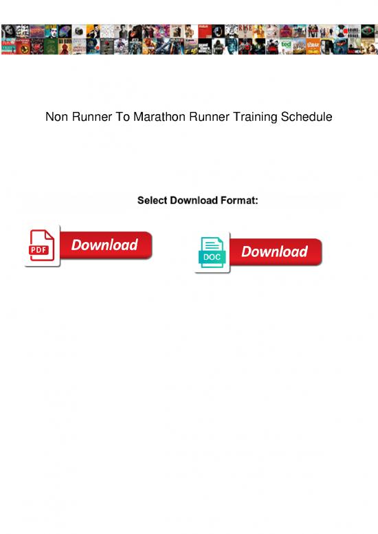 picture1_Non Runner To Marathon Runner Training Schedule
