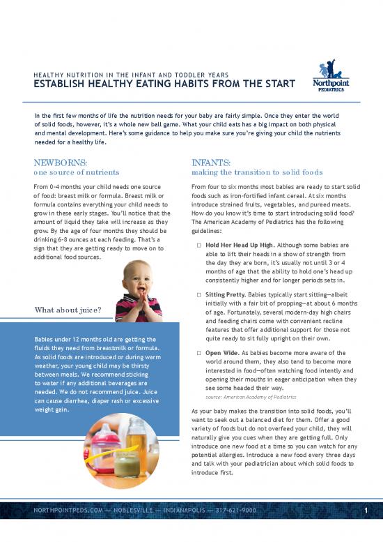 picture1_Healthy Nutrition Pdf 141409 | Northpointpeds Checklist Infanttoddlernutrition