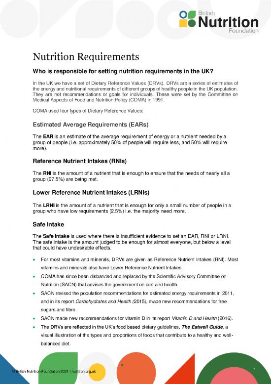 picture Nutrient Reference Values Pdf 141476 | Nutrition Requirements