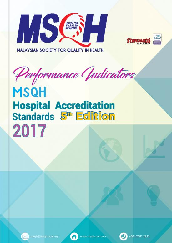 picture1_Society Pdf 141203 | Performance Indicators Msqh Hospital Accreditation Standards 5th Edition