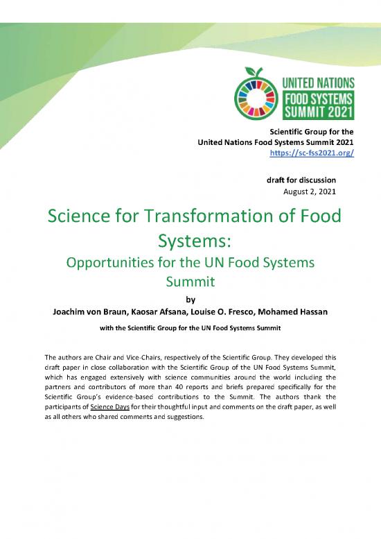 picture_Scientific Group Strategic Paper Science For Transformation Of Food Systems August 2