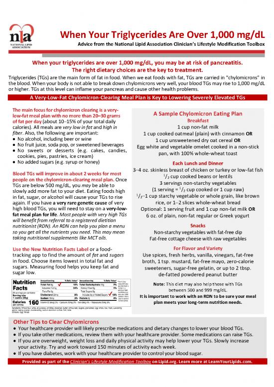 picture_Dietary Modification Pdf 140949 | When Your Tgs Are Over 1000 Mgdl