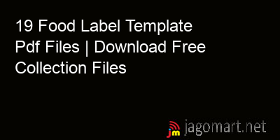 picture 19 Food Label Template Pdf Files | Download Free Collection Files