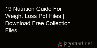 picture 19 Nutrition Guide For Weight Loss Pdf Files | Download Free Collection Files