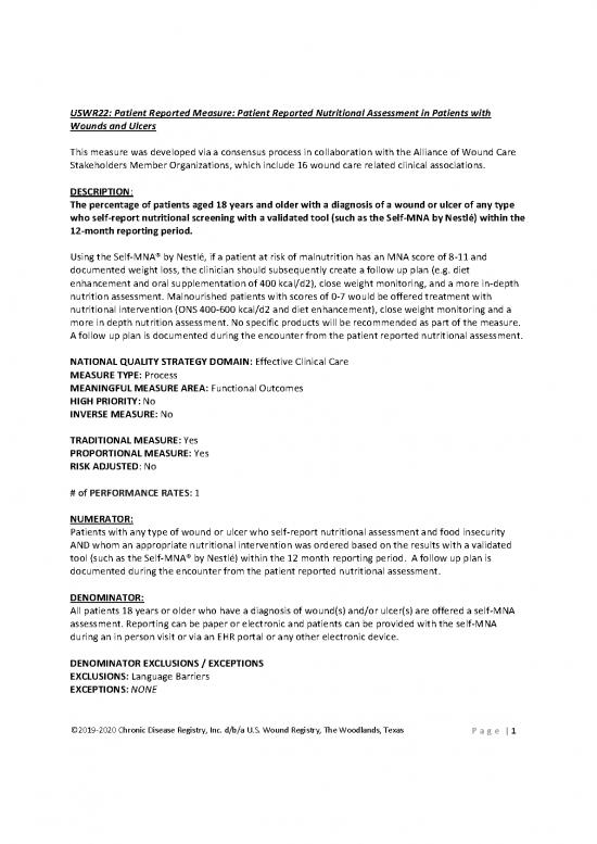 picture Nutritional Risk Screening Tool Pdf 143231 | 2020qcdrmeasurespecification Uswr22 Us Wound Registry 2020