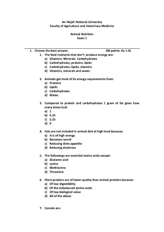 picture Vitamins In Animal Nutrition Pdf 144684 | Animal Nutrition Exam1 2
