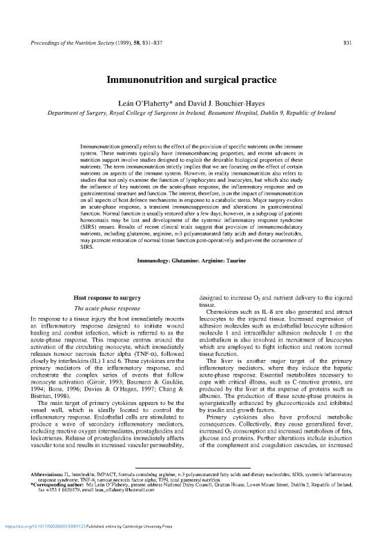 picture_Nutrition Support Pdf 143338 | Immunonutrition And Surgical Practice