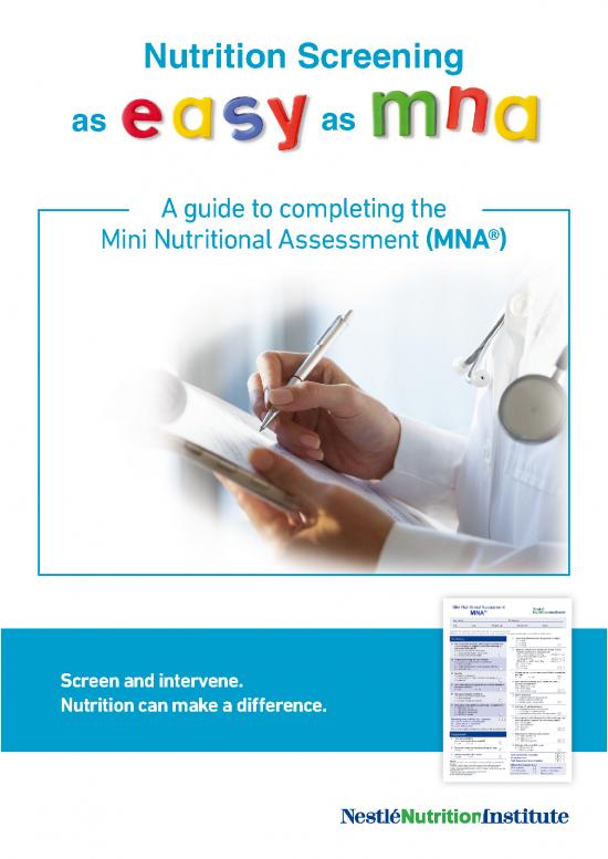 picture_Nutritional Risk Screening Tool Pdf 143677 | Mna Guide English
