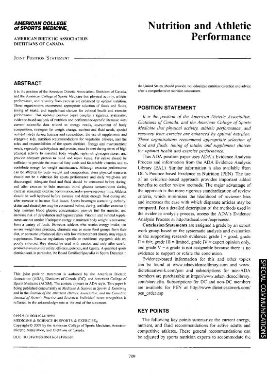 picture Nutrient Timing Pdf 144125 | Nutricao E Performance 2009 Acsm