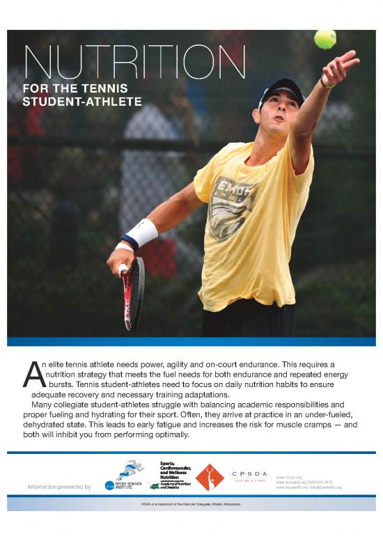 picture_Tennis Nutrition Pdf 143880 | Nutrition For Tennis Student Athletes Web Version