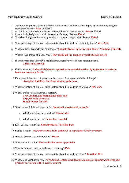 picture Healthy Nutrition Pdf 145009 | Nutrition Study Guide Answers