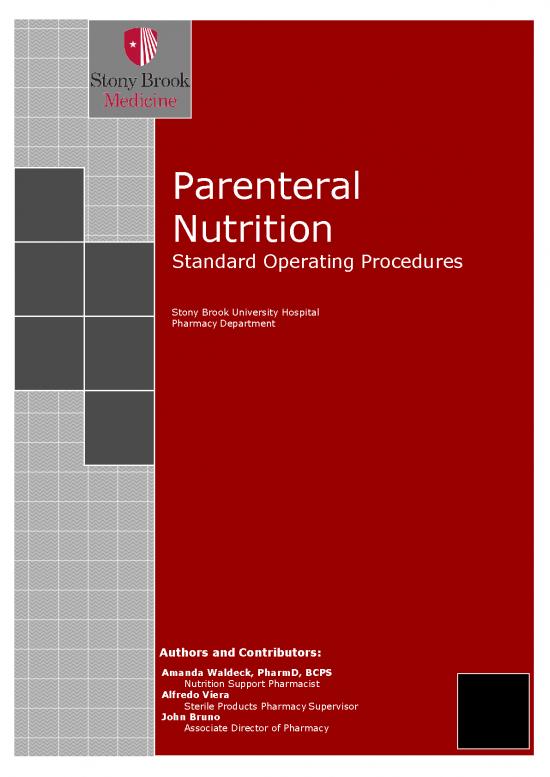 picture Nutrition Support Pdf 143892 | Parenteral Nutrition Pharmacy Standard Operating Procedures
