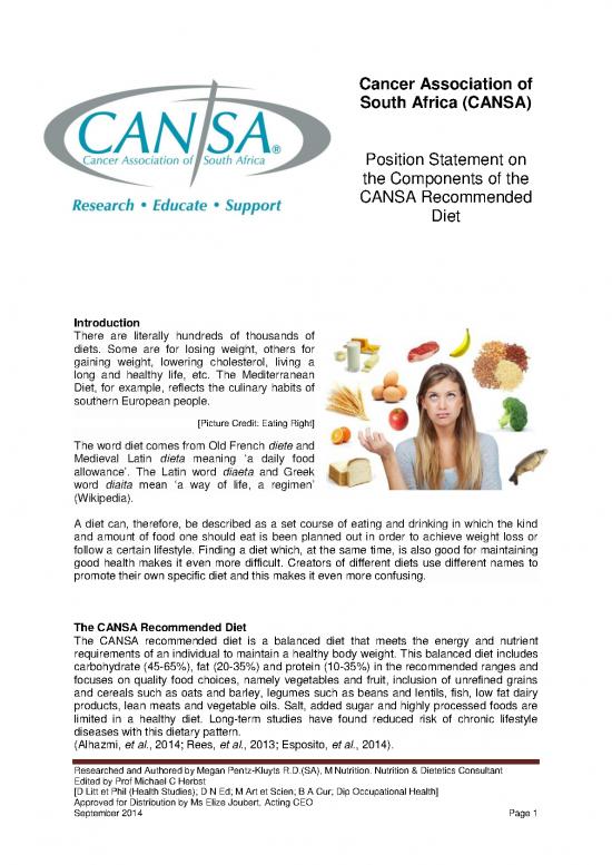 picture_Cancer Diet Pdf 144704 | Position Statement Components Cansa Recommended Diet Sept 2014