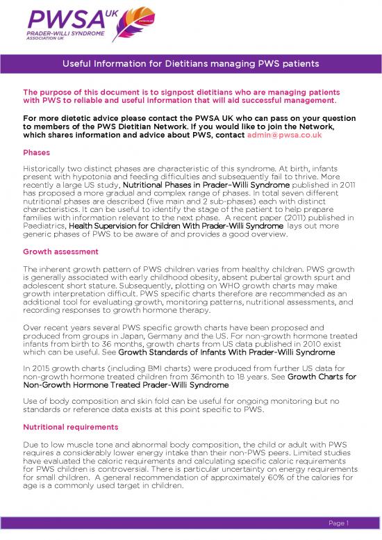 picture_Pwsa Uk   Useful Information For Dietitians Managing Pws Patients   Website Version