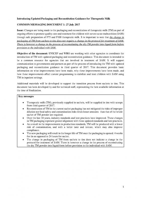 picture_Acute Malnutrition Pdf 143435 | Technical Note Common Messages F75 F100 Transitoning Sachets Tins External En
