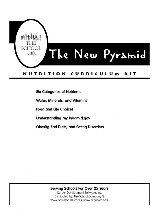 picture Nutrition Curriculum Pdf 143246 | The New Food Pyramid Worksheets