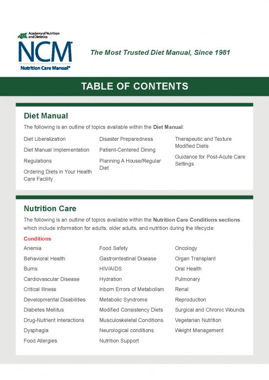 picture Nutrition Manual Pdf 143756 | Toc Ncm V3