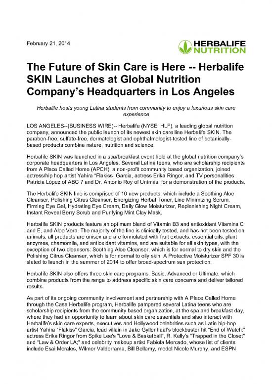picture_Public Nutrition Pdf 147127 | 2014 02 21 The Future Of Skin Care Is Here Herbalife Skin 383