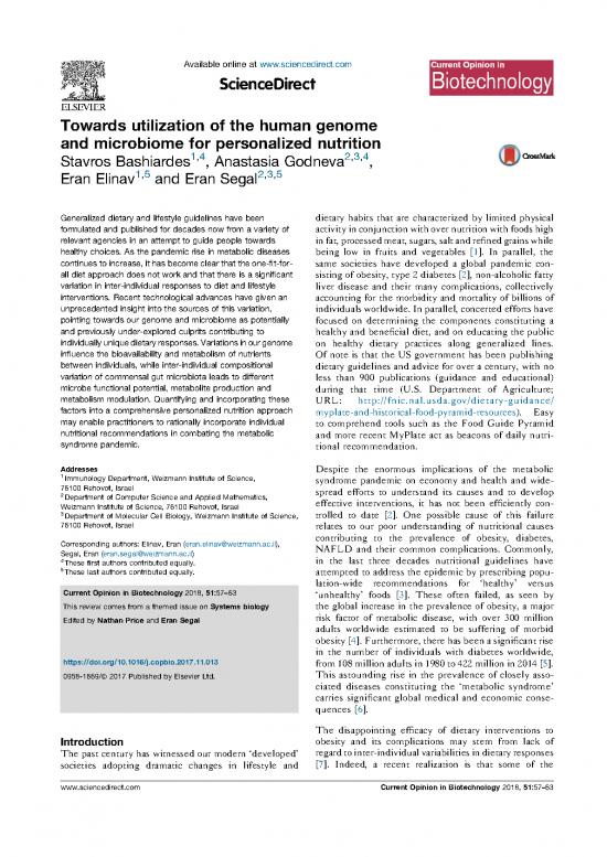 picture Nutrition Therapy Pdf 147222 | 2017 Bashiardes Current Opinion Biotechnology December