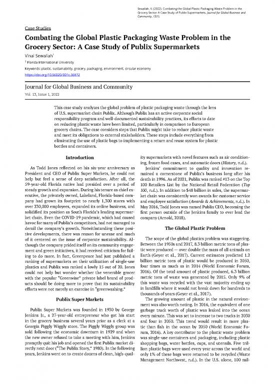 picture_Corporate Pdf 146854 | 36872 Combating The Global Plastic Packaging Waste Problem In The Grocery Sector A Case Study Of Publix Supermarkets