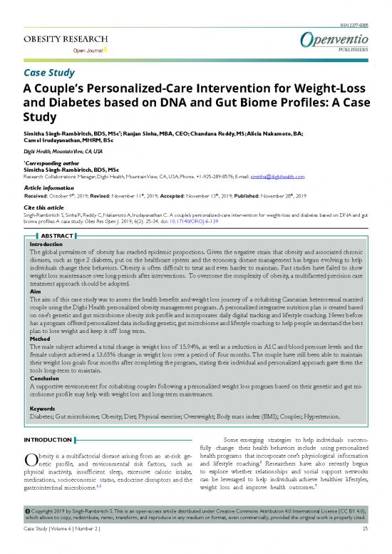 picture1_Case Study Pdf 145812 | A Couples Personalized Care Intervention For Weight Loss And Diabetes Based On Dna And Gut Biome Profiles A Case Study Oroj 6 139